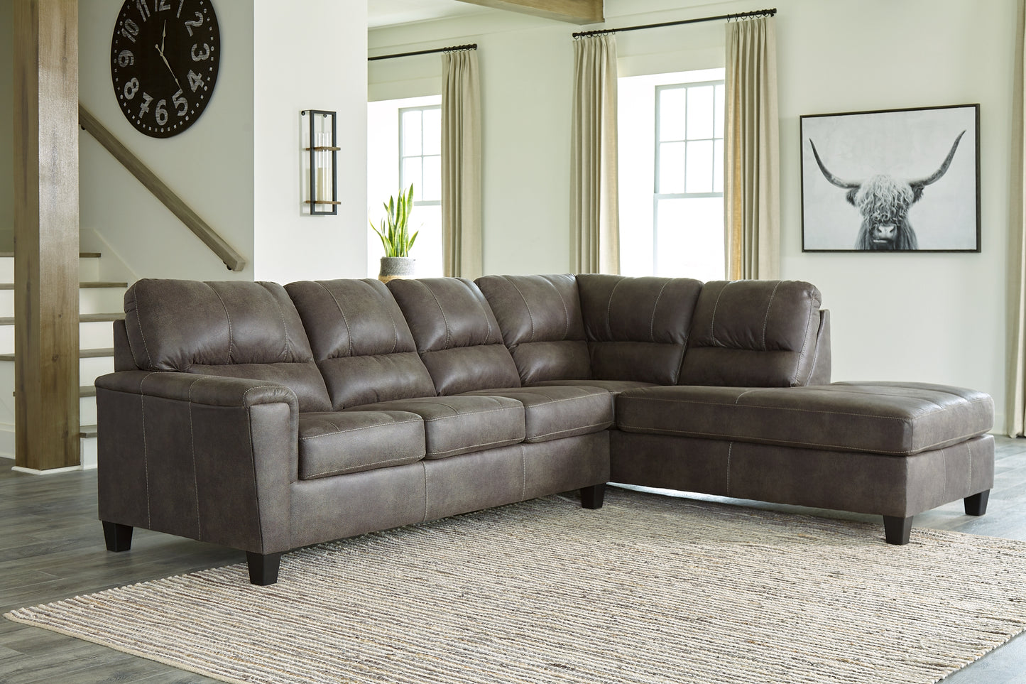 Navi 2-Piece Sectional and Ottoman