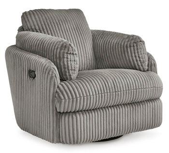 Tie-Breaker Swivel Glider Recliner — Fog Signature Design by Ashley® Living Room