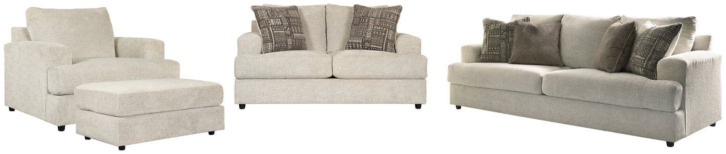 Soletren Sofa, Loveseat, Oversized Chair and Ottoman