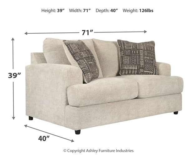 Soletren Sofa, Loveseat, Oversized Chair and Ottoman