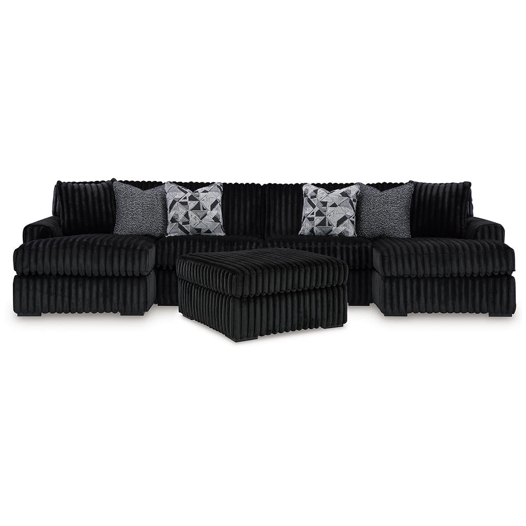 Midnight-Madness 3-Piece Sectional with Double Chaise and Ottoman Signature Design by Ashley® Uncategorized