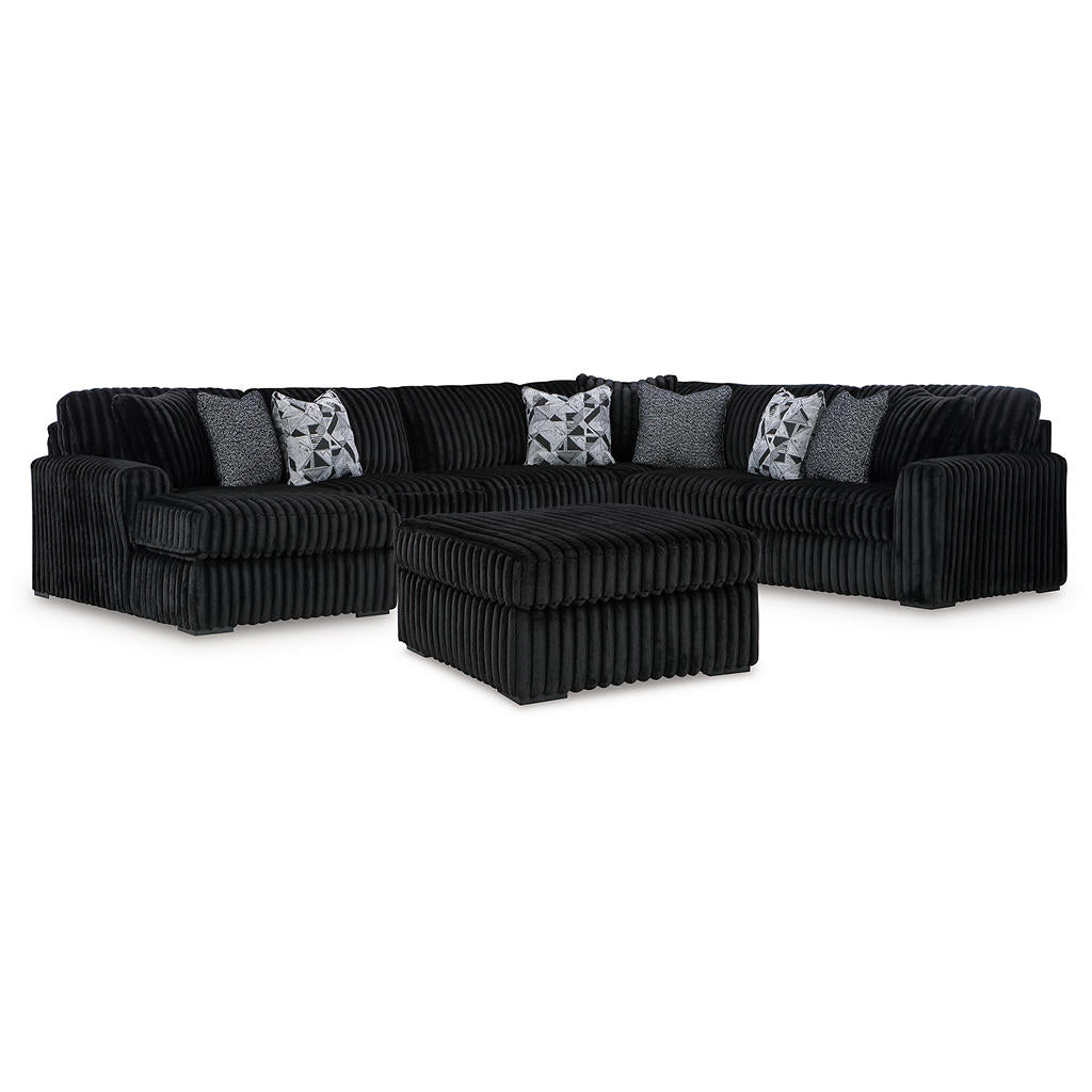 Midnight-Madness 4-Piece Sectional and Ottoman Signature Design by Ashley® Uncategorized