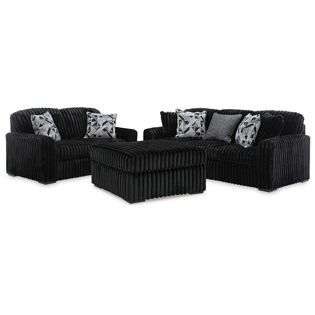 Midnight-Madness Sofa, Loveseat and Oversized Ottoman Signature Design by Ashley® Uncategorized