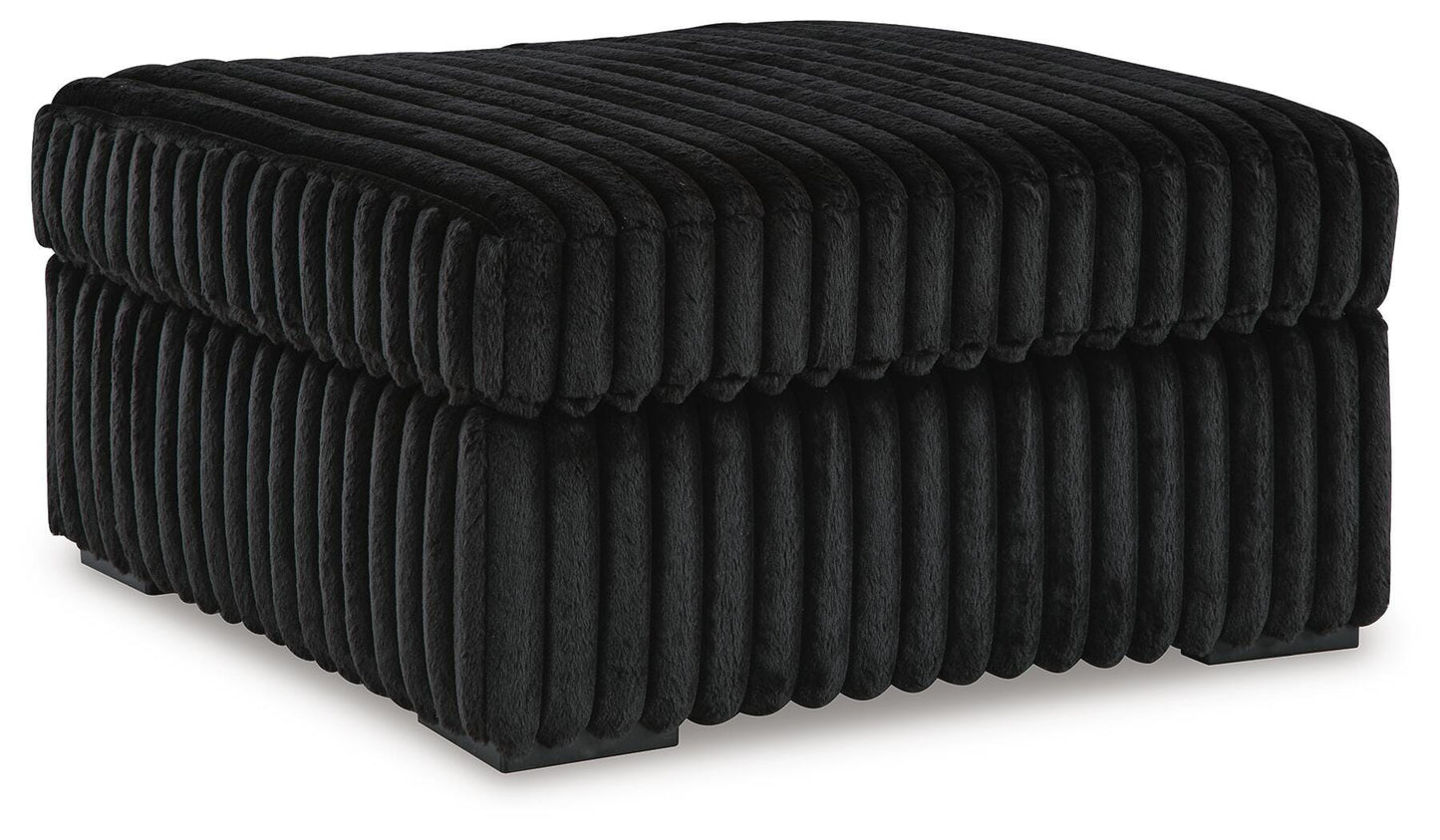 Midnight-Madness Sofa and Oversized Ottoman