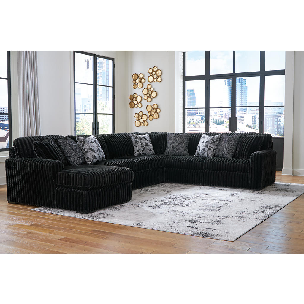 Midnight-Madness 4-Piece Sectional with Chaise Signature Design by Ashley® Living Room