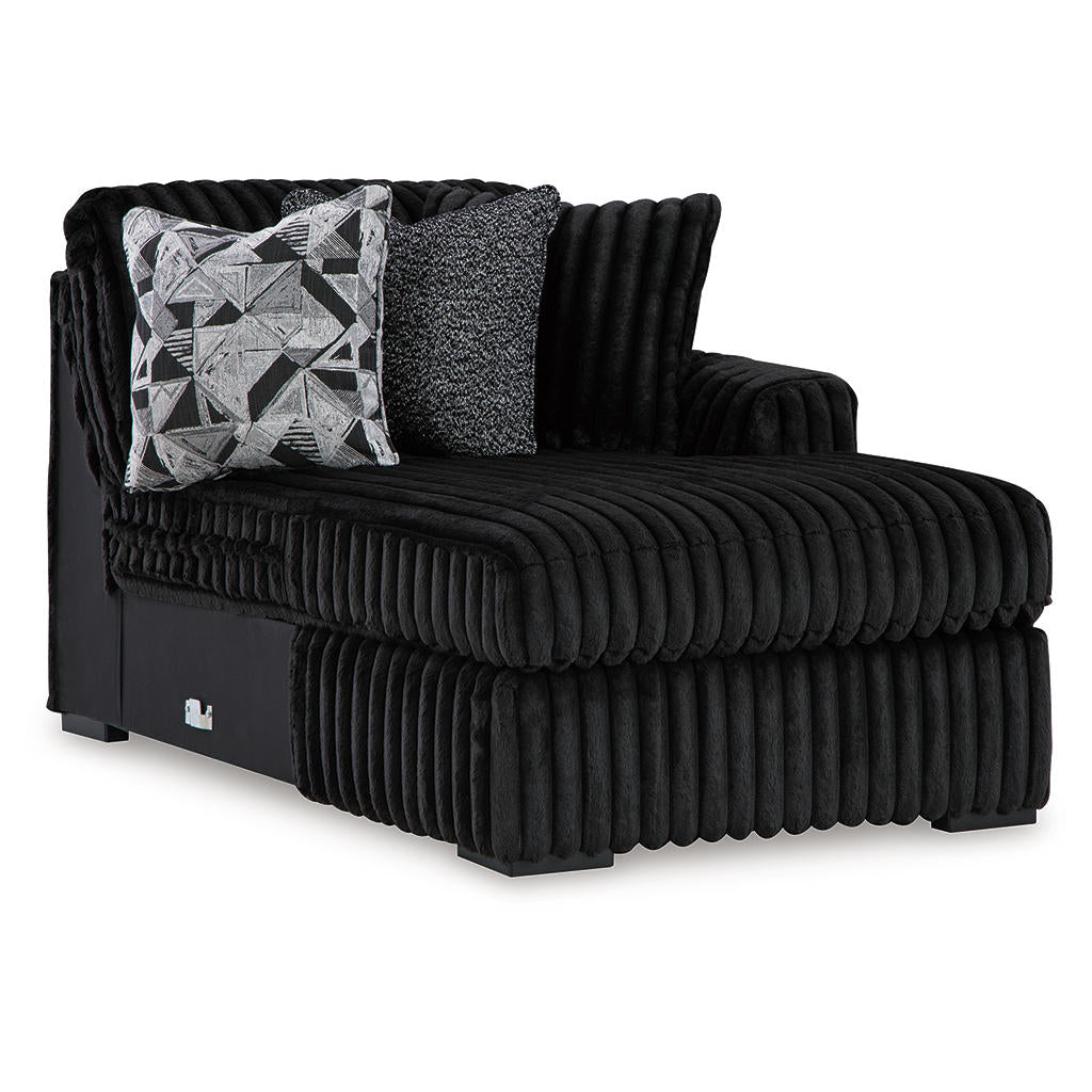 Midnight-Madness 4-Piece Sectional and Oversized Accent Ottoman Signature Design by Ashley® Uncategorized
