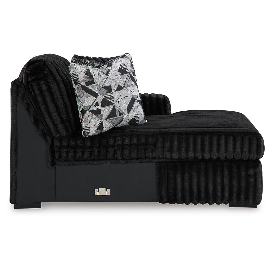 Midnight-Madness 2-Piece Sectional and Oversized Accent Ottoman Signature Design by Ashley® Uncategorized