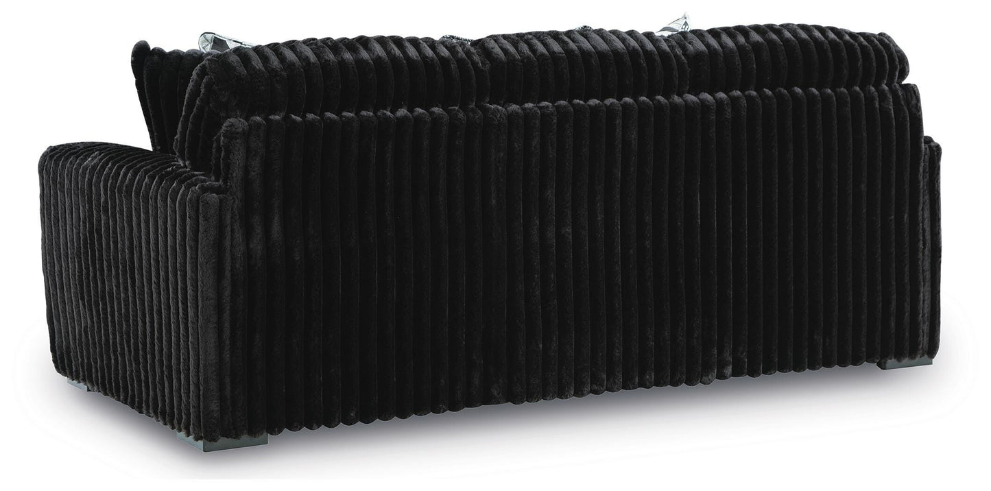 Midnight-Madness Sofa and Oversized Ottoman