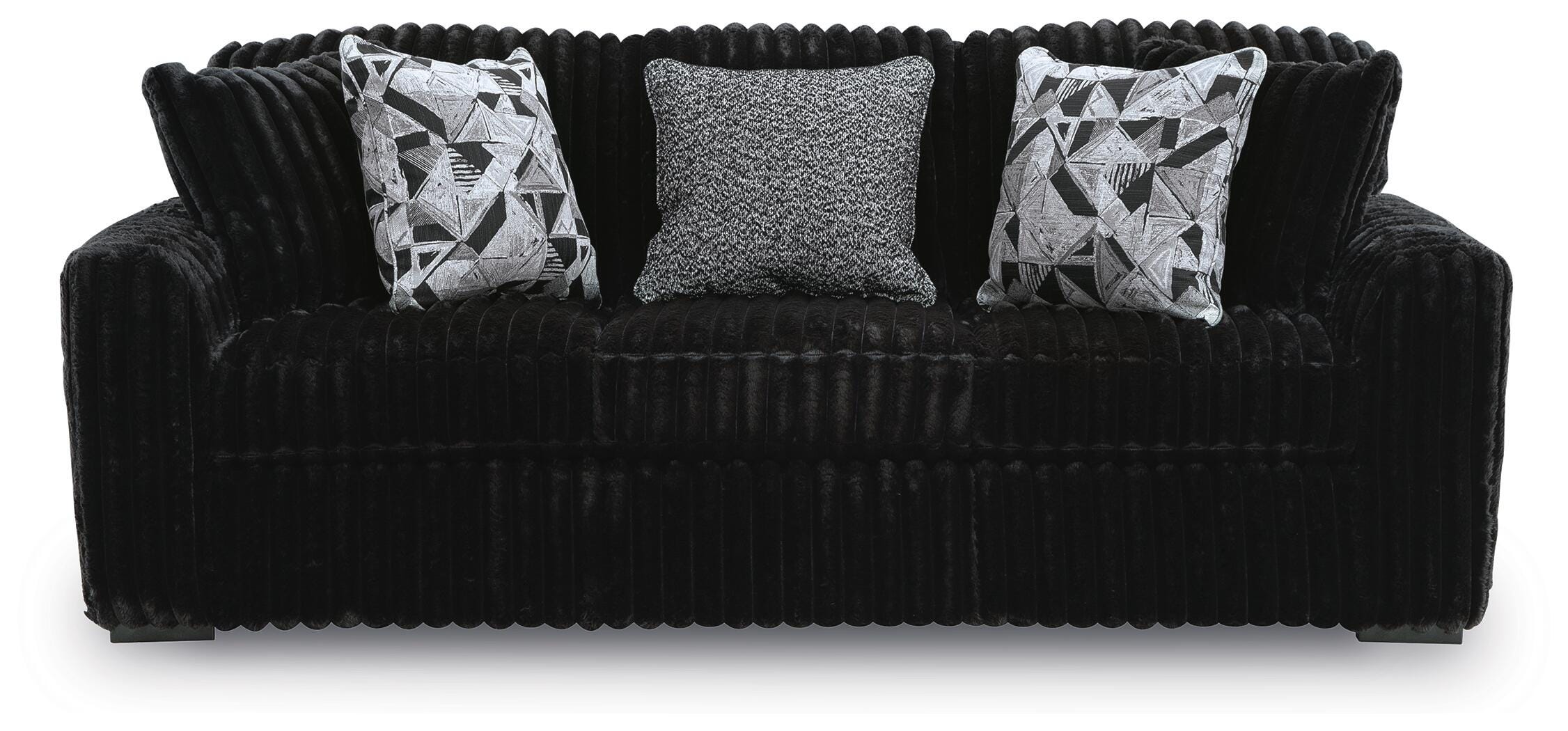 Midnight-Madness Sofa and Oversized Ottoman