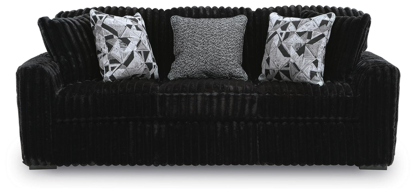Midnight-Madness Sofa and Oversized Ottoman