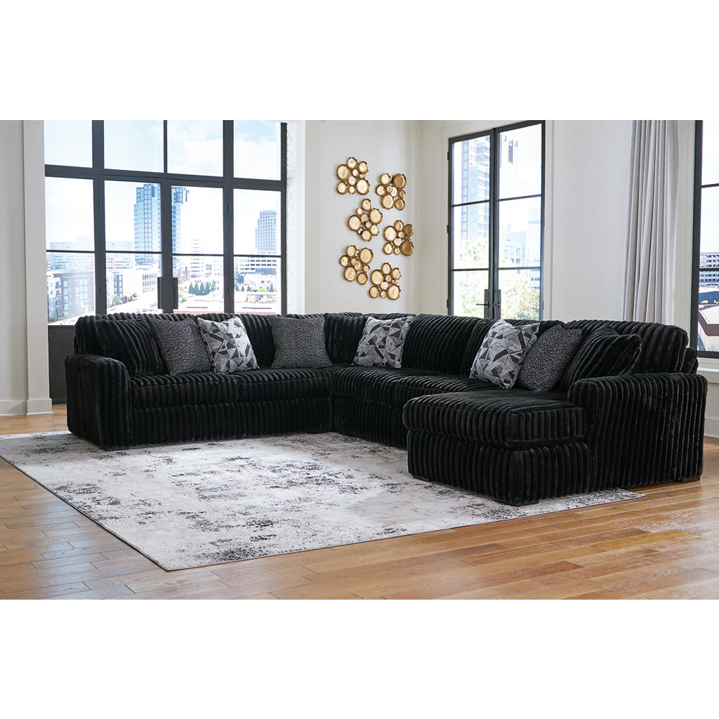 Midnight-Madness 4-Piece Sectional with Chaise Signature Design by Ashley® Living Room
