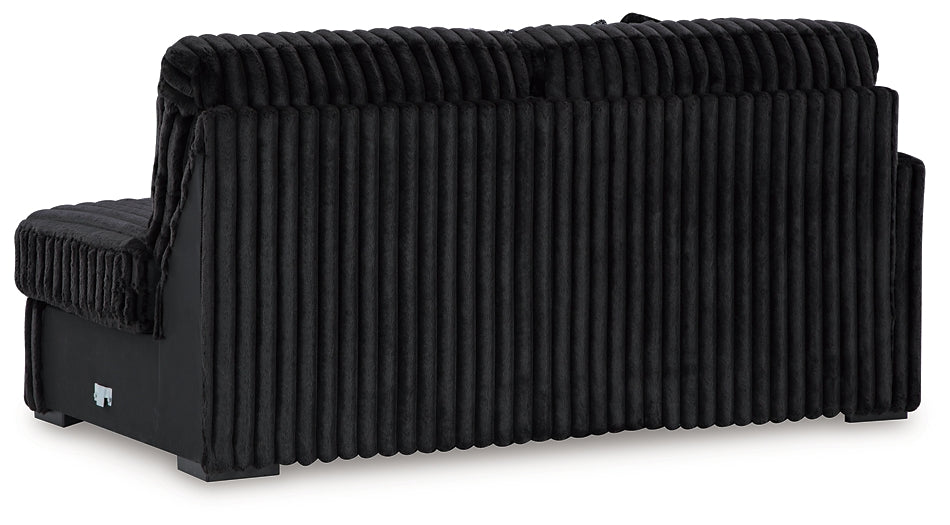 Midnight-Madness 2-Piece Sectional and Oversized Accent Ottoman