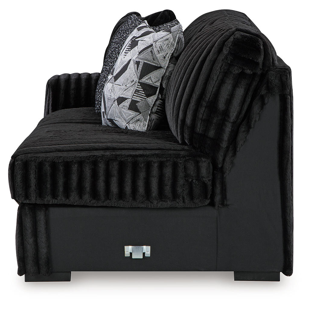 Midnight-Madness 3-Piece Sectional, Chaise and Oversized Accent Ottoman Signature Design by Ashley® Uncategorized