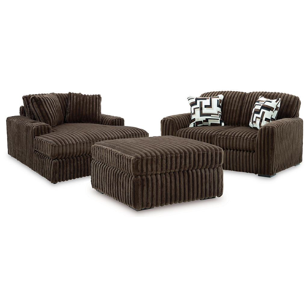 Midnight-Madness Loveseat, Oversized Chaise and Ottoman Signature Design by Ashley® Uncategorized