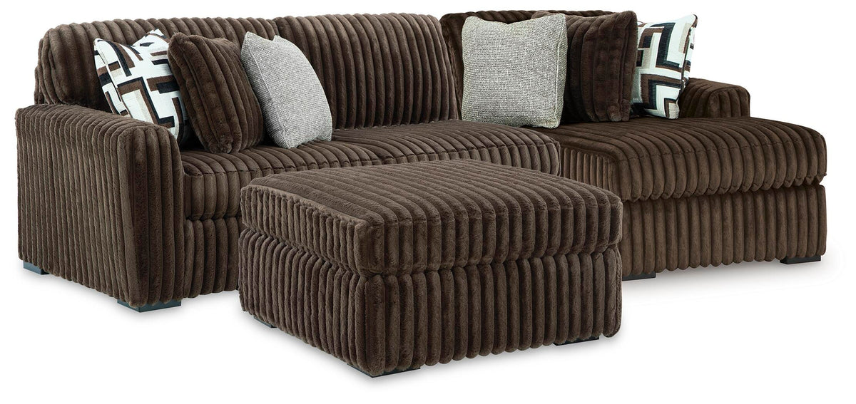 Midnight-Madness 2-Pc Sectional and Ottoman — Chaise Right (98104) Signature Design by Ashley® Living Room