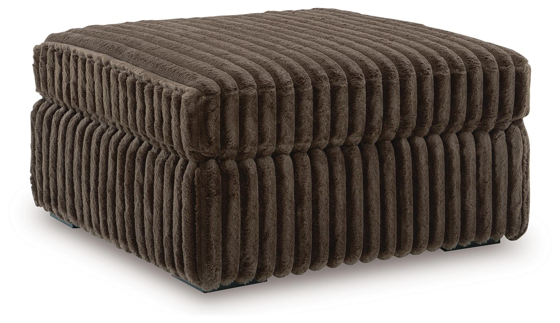 Midnight-Madness 3-Piece Double Chaise Sectional and Ottoman