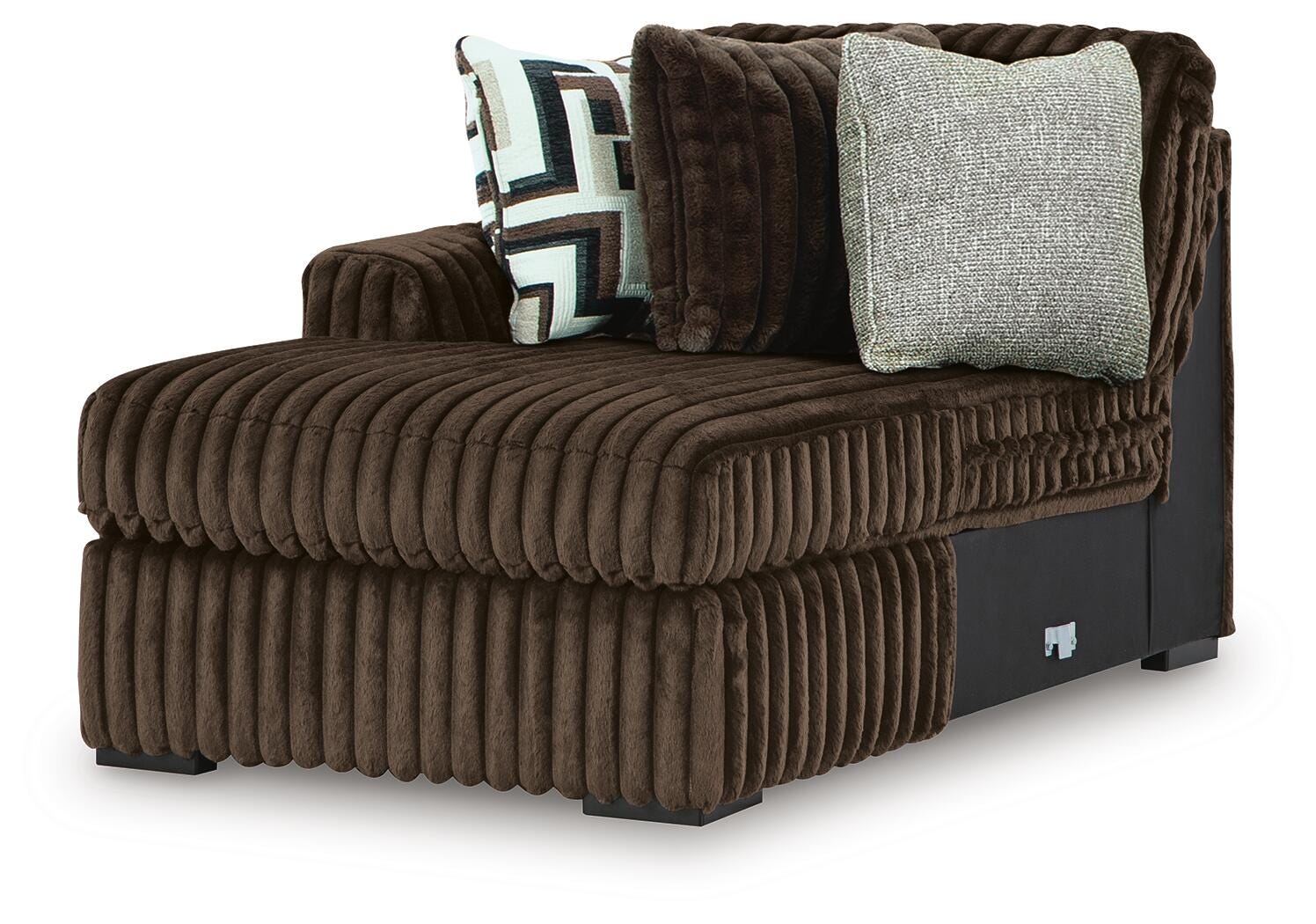 Midnight-Madness 3-Piece Sectional, Oversized Chair and Ottoman