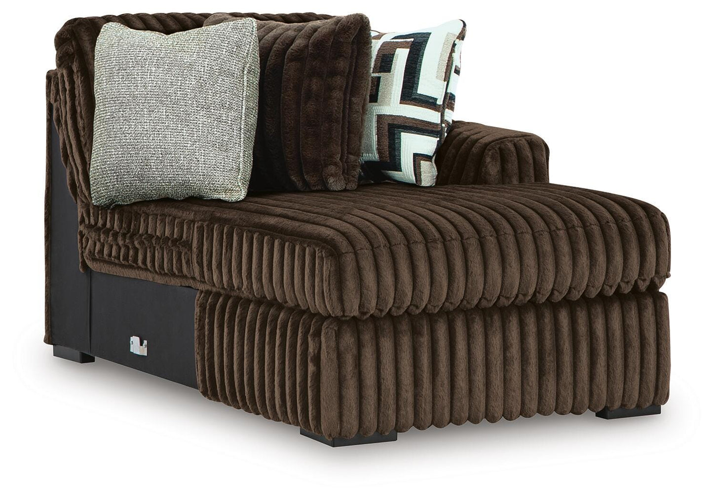 Midnight-Madness 3-Piece Double Chaise Sectional and Ottoman