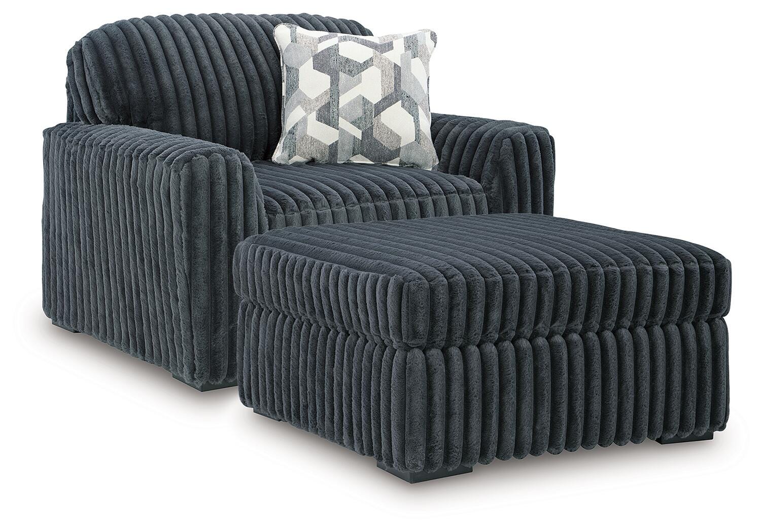 Midnight-Madness Oversized Chair and Ottoman (98105 Colorway) Signature Design by Ashley® Living Room