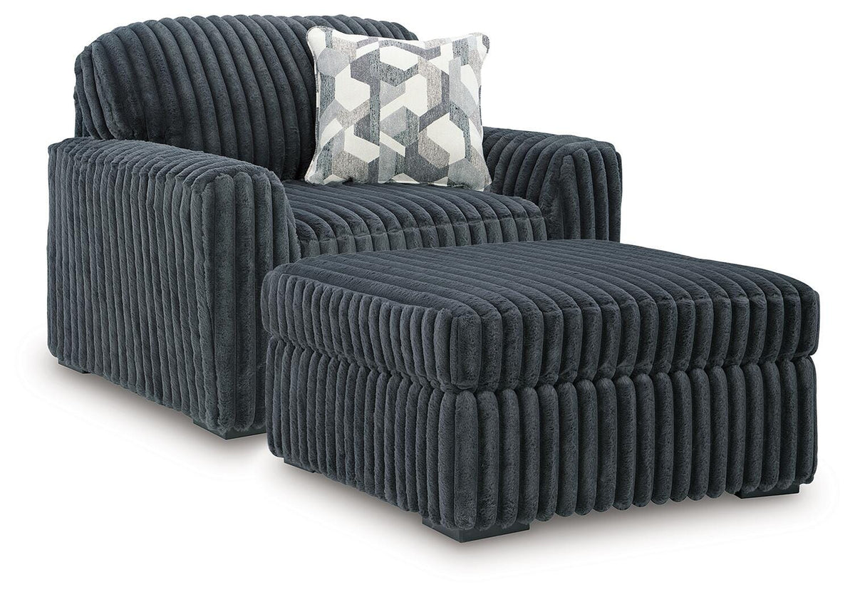 Midnight-Madness Oversized Chair and Ottoman (98105 Colorway) Signature Design by Ashley® Living Room