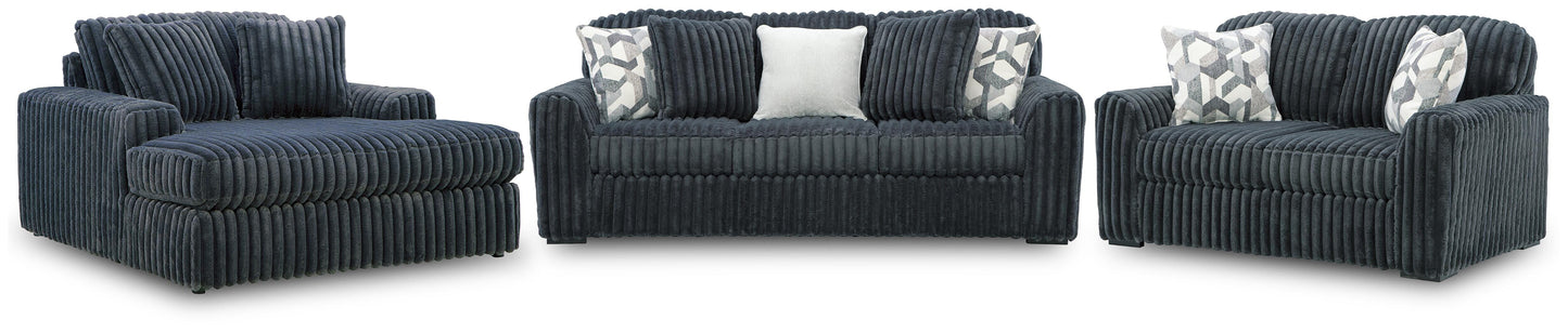 Midnight-Madness Sofa, Loveseat and Oversized Chaise — 3-Piece Signature Design by Ashley® Living Room