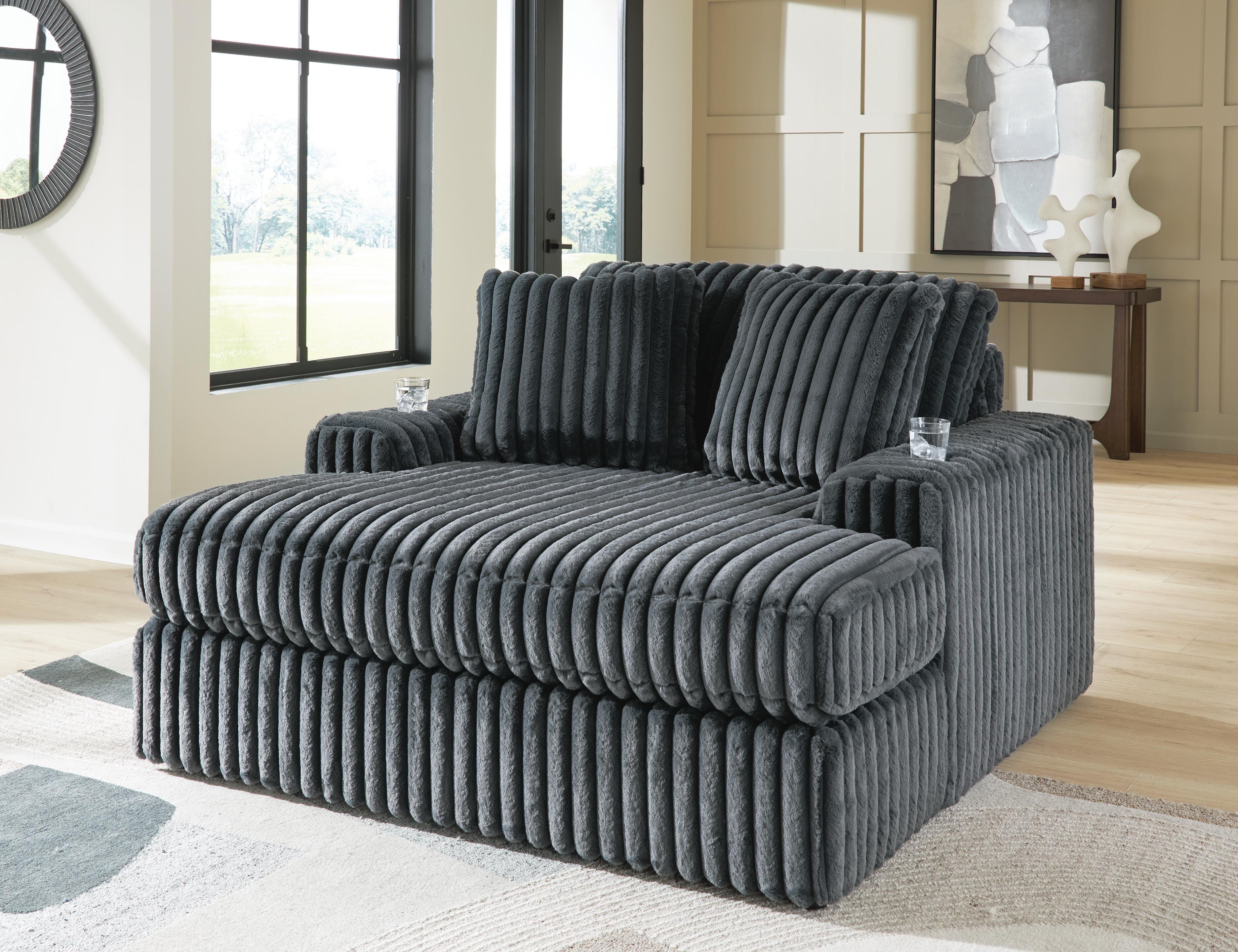 Midnight-Madness Sofa, Loveseat and Oversized Chaise — 3-Piece Signature Design by Ashley® Living Room