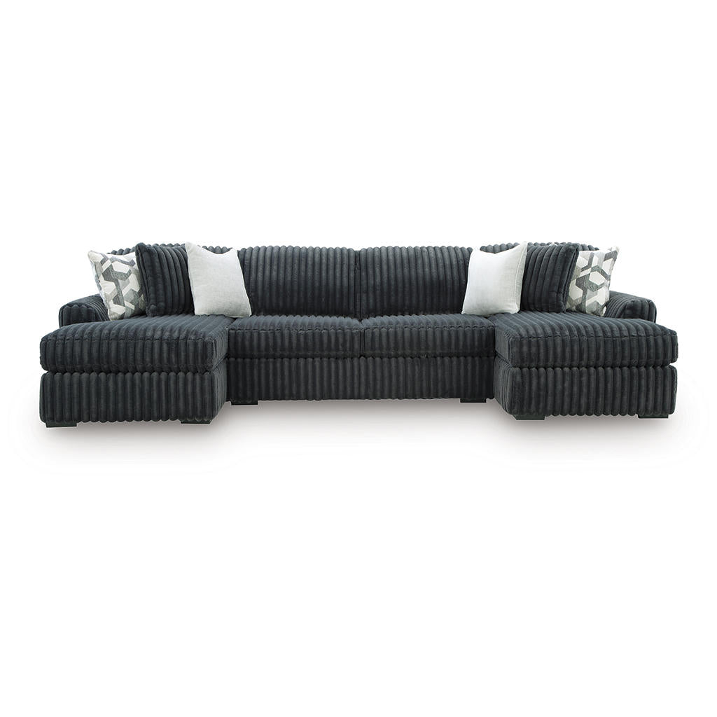 Midnight-Madness 3-Piece Double Chaise Sectional Signature Design by Ashley® Living Room