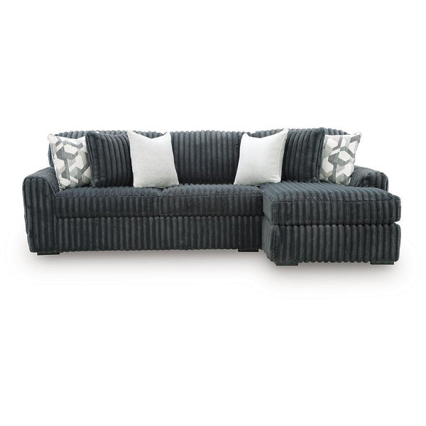 Midnight-Madness 2-Piece Sectional Sofa Chaise — Gunmetal Right Chaise Signature Design by Ashley® Living Room