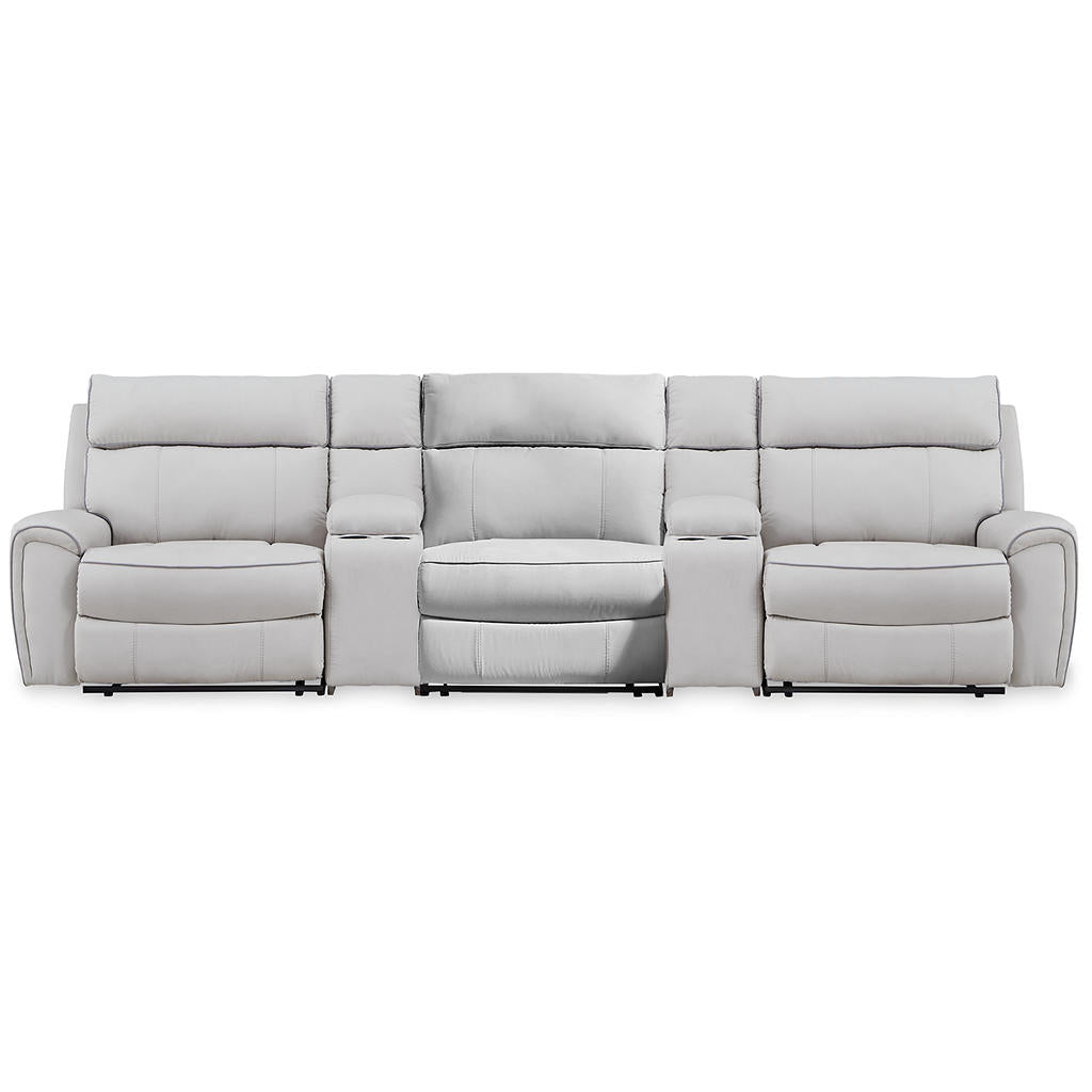 Social Pointe 5-Piece Reclining Sectional with Storage Consoles Signature Design by Ashley® Living Room