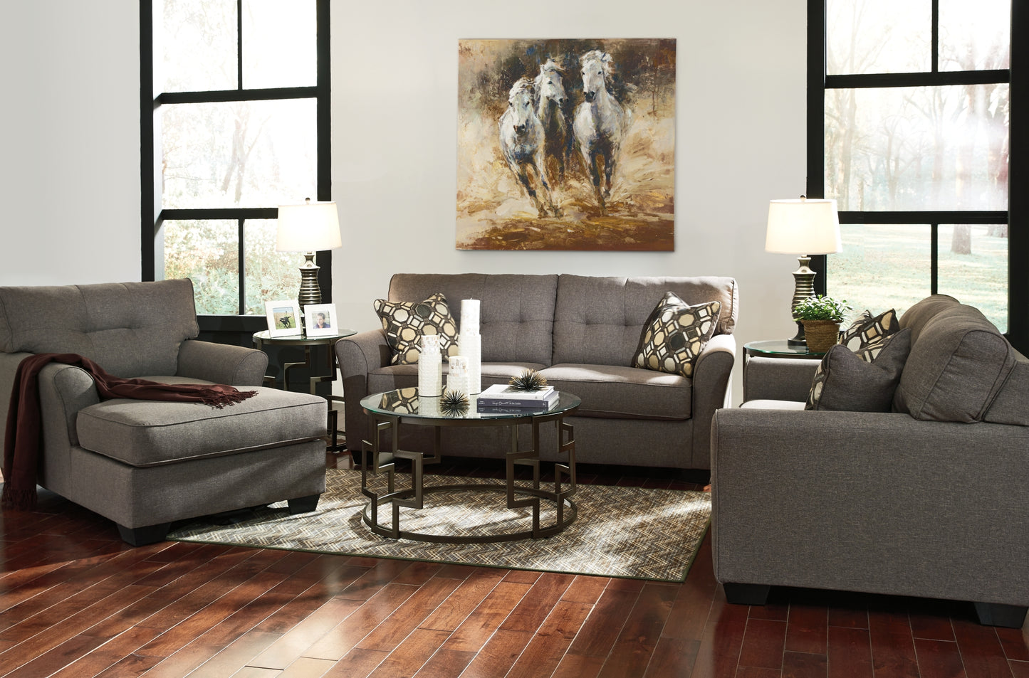 Tibbee Sofa and Loveseat with Chaise