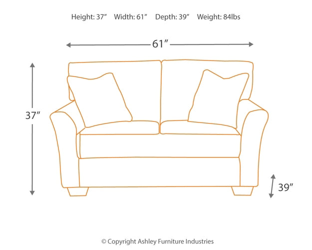 Tibbee Full Sofa Sleeper and Loveseat