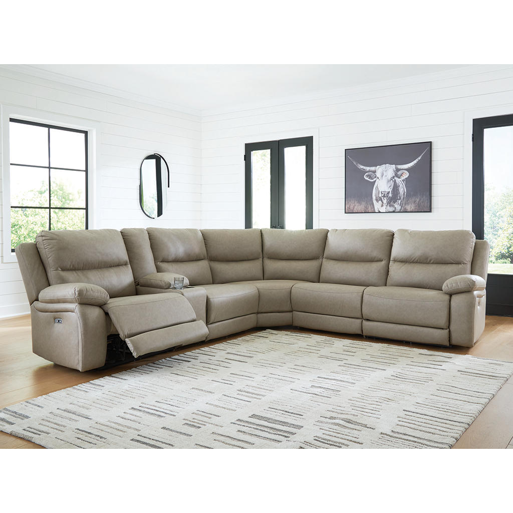 Narwhal Place 6-Piece Reclining Sectional with Storage Console Signature Design by Ashley® Living Room