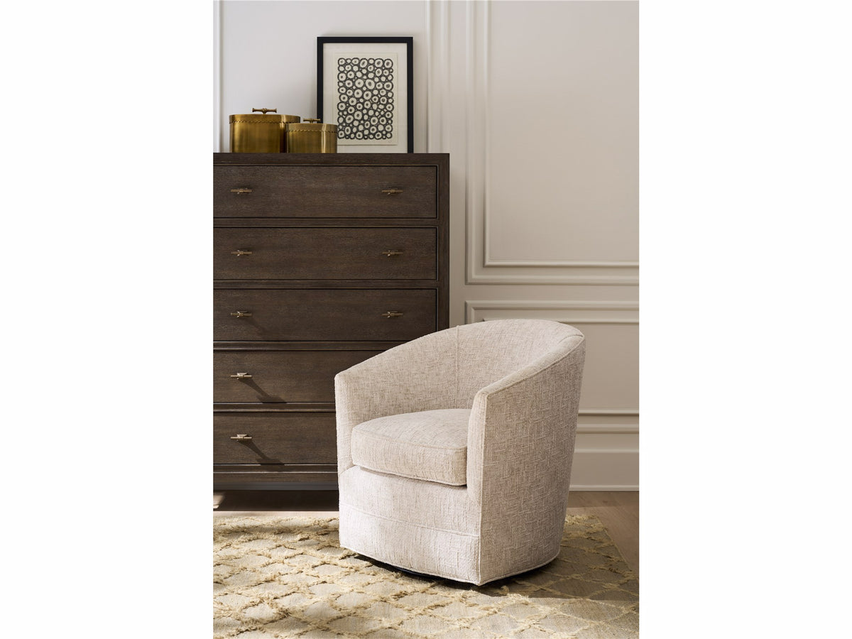Universal Furniture Burke Swivel Chair — Rani Arctic — Burke Collection