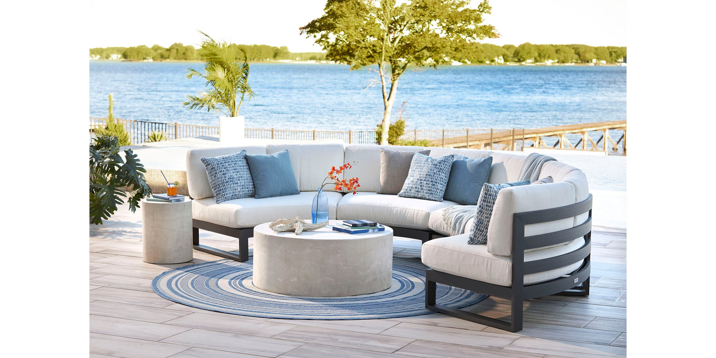 Bonavista Outdoor Curved Armless Sectional Bassett