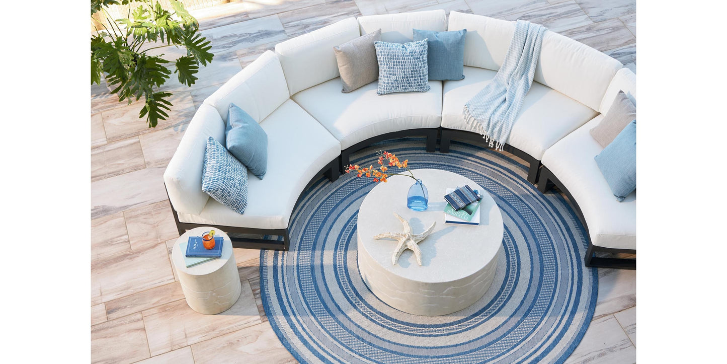 Bonavista Outdoor Curved Armless Sectional Bassett