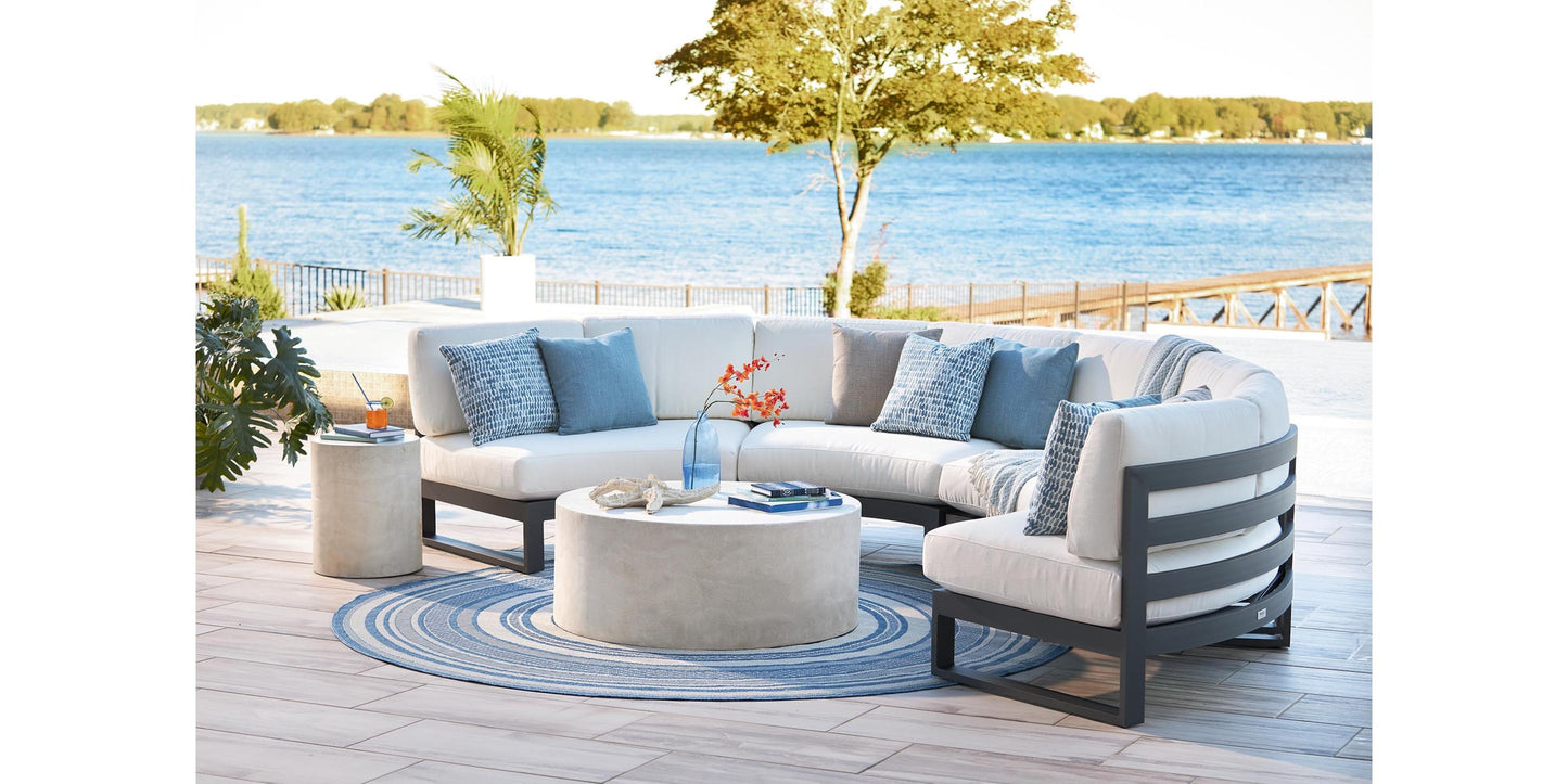 Bonavista Outdoor Curved Armless Sectional Bassett