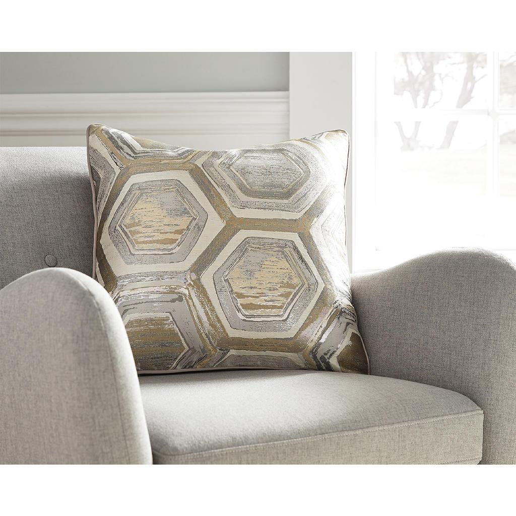 Meiling Pillow Set of 4 — Metallic Shimmer, Washable Covers Signature Design by Ashley® Accent Pillows