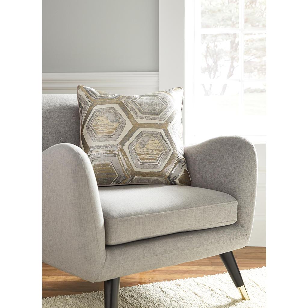 Meiling Pillow Set of 4 — Metallic Shimmer, Washable Covers Signature Design by Ashley® Accent Pillows