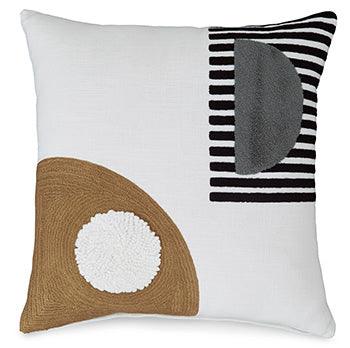 Longsum Pillow Set of 4 — Embroidered Black, White and Honey Signature Design by Ashley® Accent Pillows
