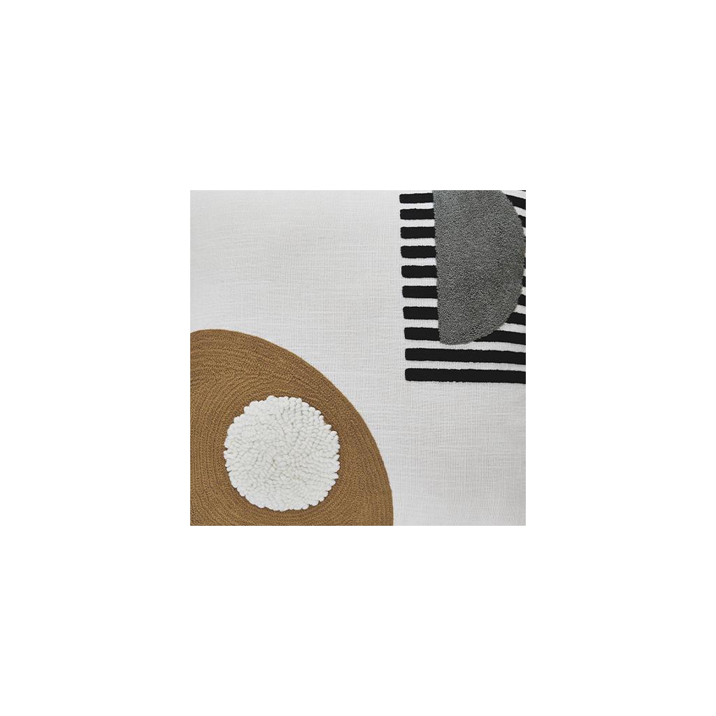 Longsum Pillow Set of 4 — Embroidered Black, White and Honey Signature Design by Ashley® Accent Pillows