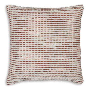 Nashlin Pillow Set of 4 — Woven Blue-Rust Stripe On A Cotton Face With Soli Signature Design by Ashley® Accent Pillows