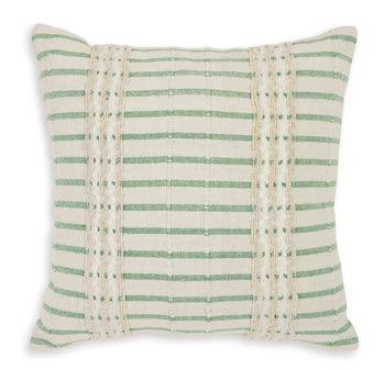 Rowton Pillows — Handwoven White and Green, Set of 4 Signature Design by Ashley® Accent Pillows
