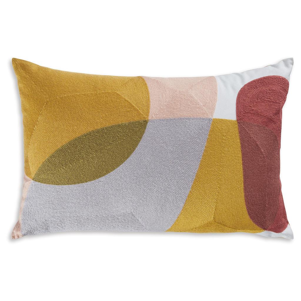 Varness Pillow Set of 4 — Embroidered Multi on White Signature Design by Ashley® Accent Pillows