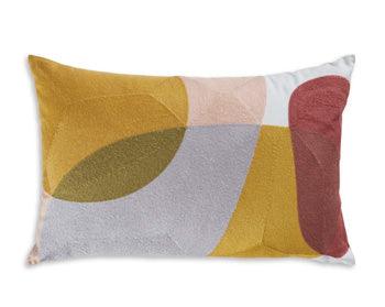 Varness Pillow Set of 4 — Embroidered Multi on White Signature Design by Ashley® Accent Pillows