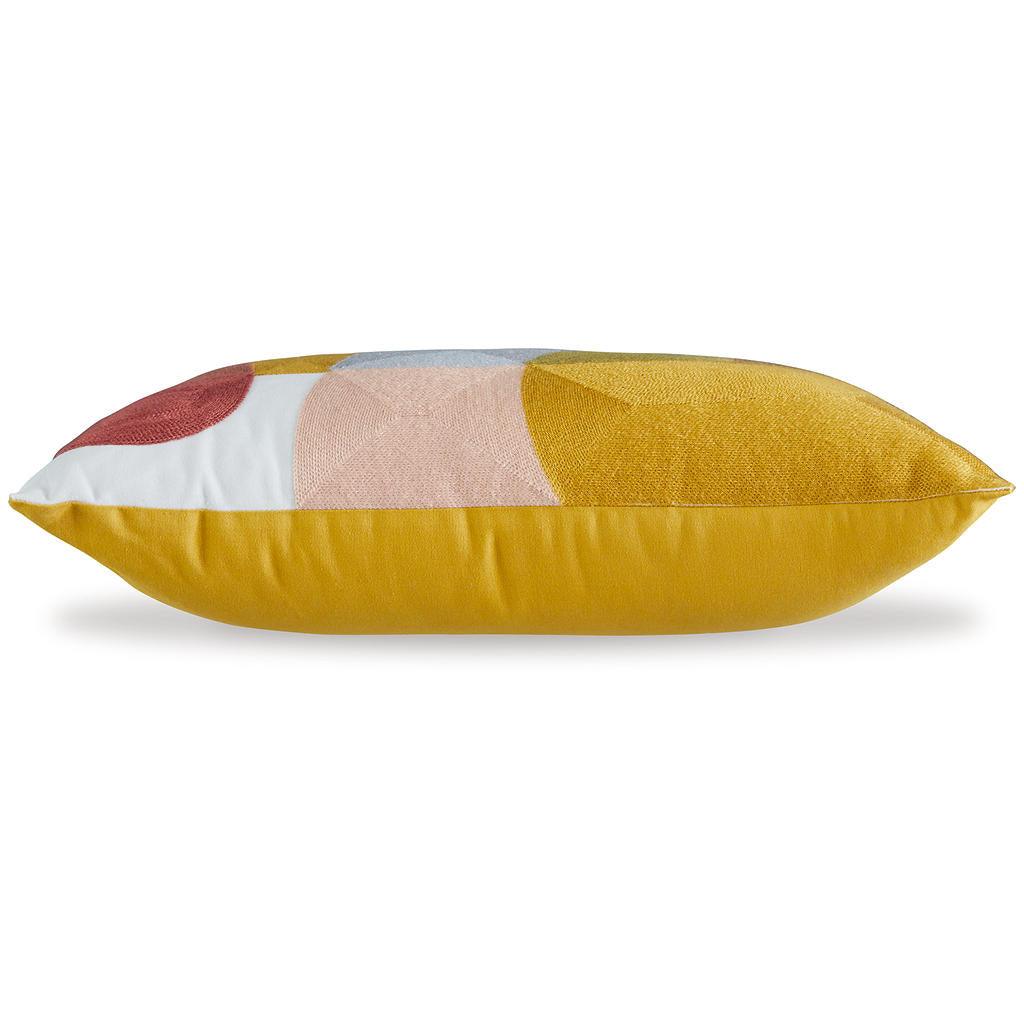 Varness Pillow Set of 4 — Embroidered Multi on White Signature Design by Ashley® Accent Pillows