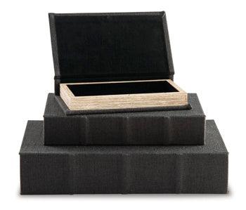 Jolina Box Set of 3 — Black Signature Design by Ashley® Home Accents