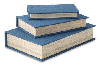 Jolina Faux Book Box Set of 3 — Blue Signature Design by Ashley® Home Accents