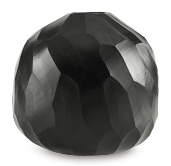 Ryanford Vase — Hand-Carved Black Glass Signature Design by Ashley® Home Accents