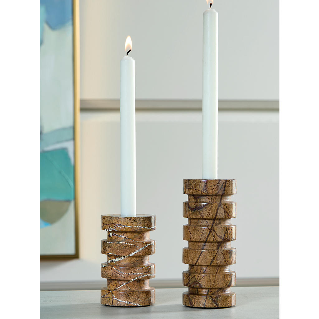 Emsleyfield Candle Holder Set (Set of 2) Signature Design by Ashley® Home Accents