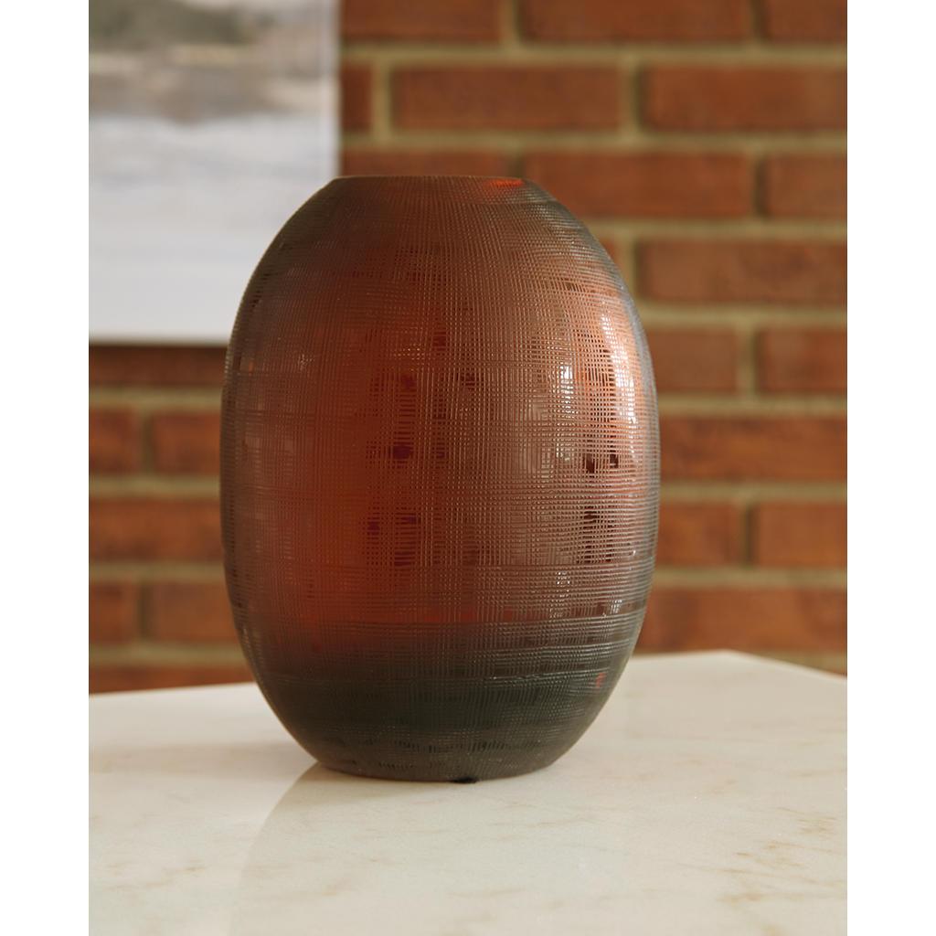 Embersen Vase Set of 2 — Amber, 7.75 Inch Signature Design by Ashley® Home Accents